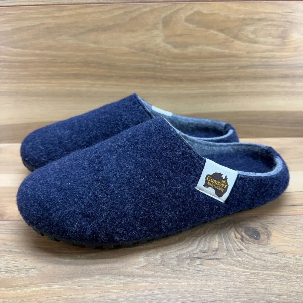 Gumbies Outback Slippers Mens 8 EU 41 Navy Blue‎ Comfort Slip On